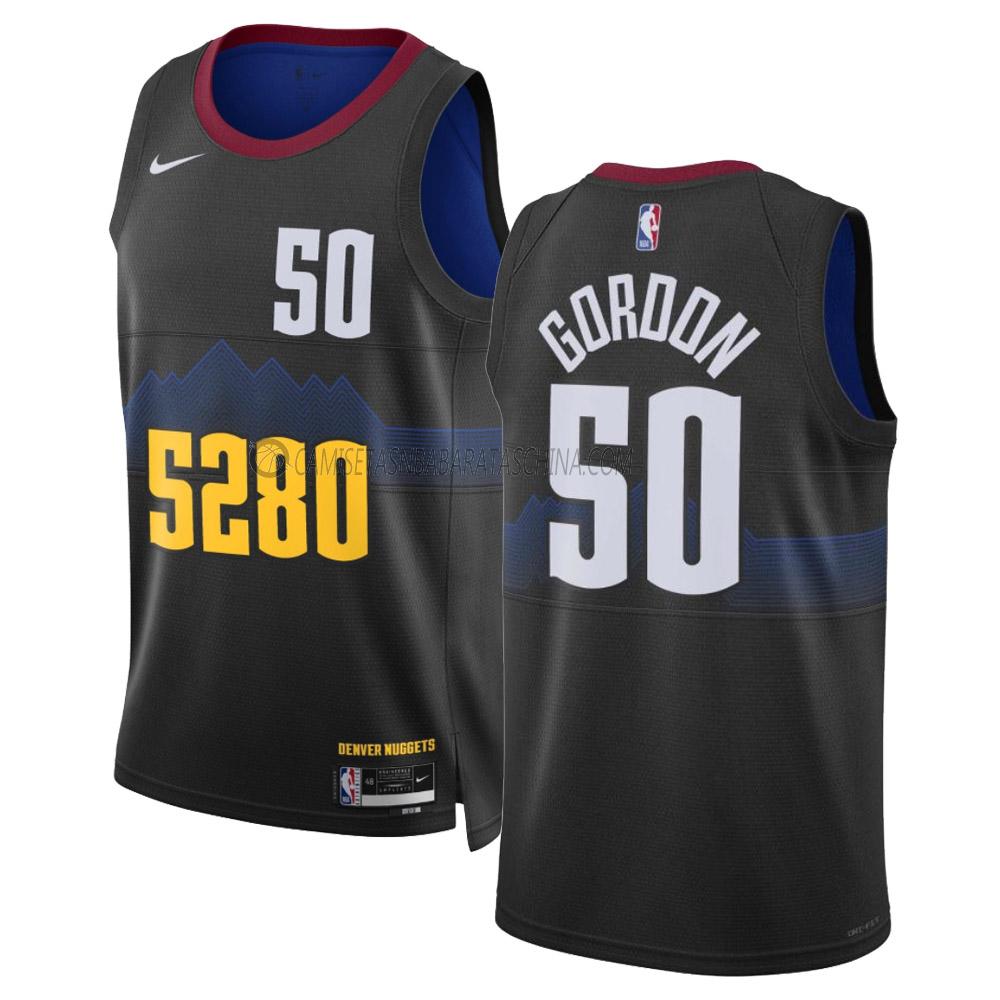 camiseta aaron gordon denver nuggets de 50 hombre city edition 2023-24 negro