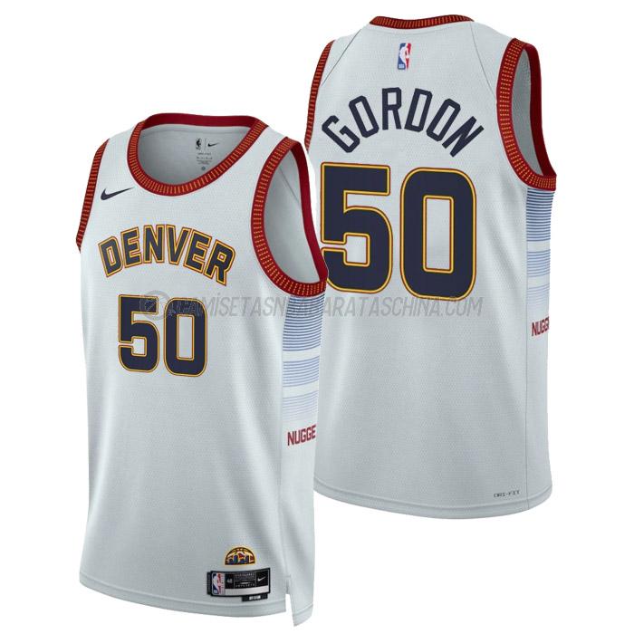 camiseta aaron gordon denver nuggets de 50 hombre city edition 2023 blanco