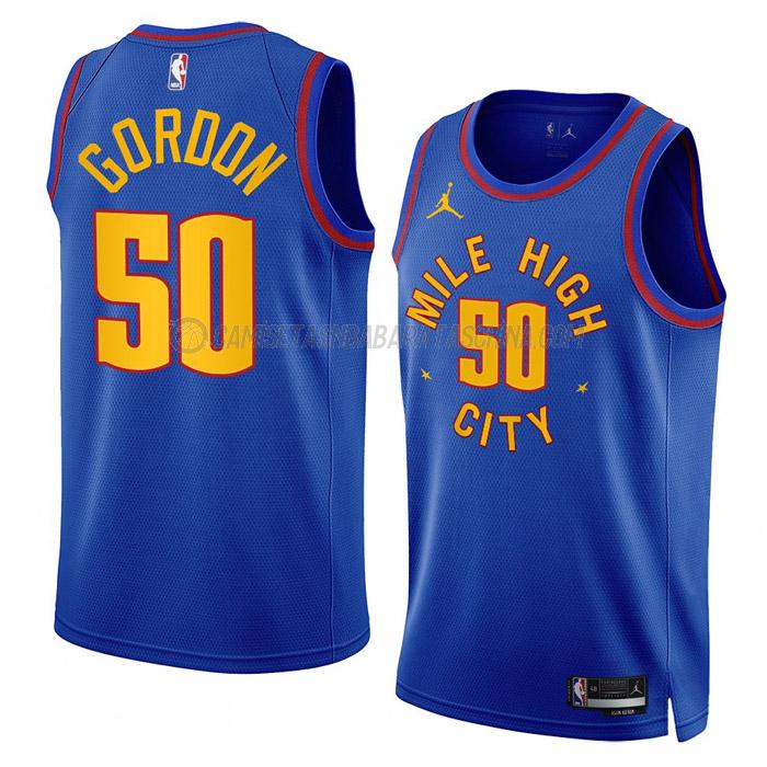 camiseta aaron gordon denver nuggets de 50 hombre statement edition 2023 azul