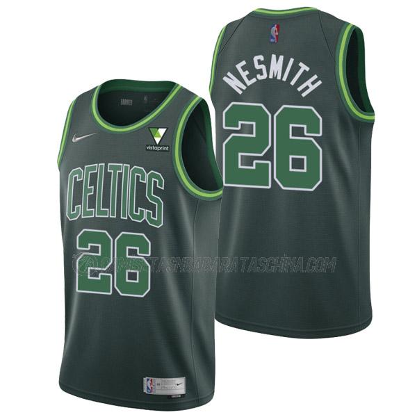 camiseta aaron nesmith boston celtics de 26 hombre earned edition 2021 verde