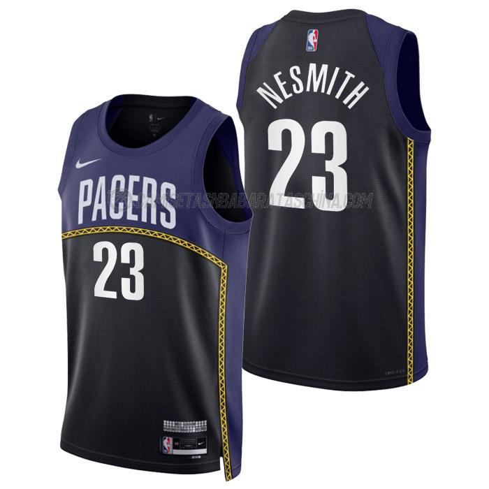 camiseta aaron nesmith indiana pacers de 23 hombre city edition 2023 negro