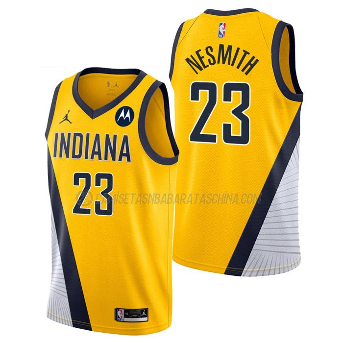 camiseta aaron nesmith indiana pacers de 23 hombre statement edition 2023 amarillo