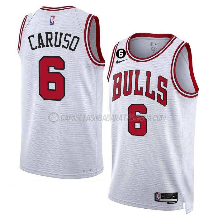 camiseta alex caruso chicago bulls de 6 hombre association edition 2023 blanco