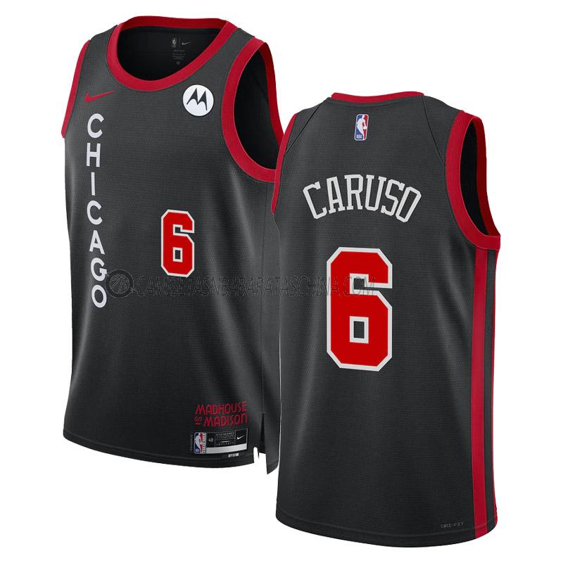 camiseta alex caruso chicago bulls de 6 hombre city edition 2023-24 negro