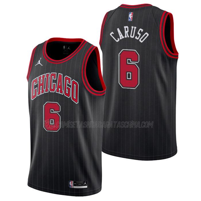 camiseta alex caruso chicago bulls de 6 hombre statement edition 2023 negro