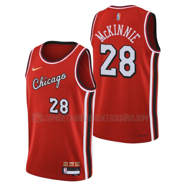 camiseta alfonzo mckinnie chicago bulls de 28 hombre city edition 2022 rojo