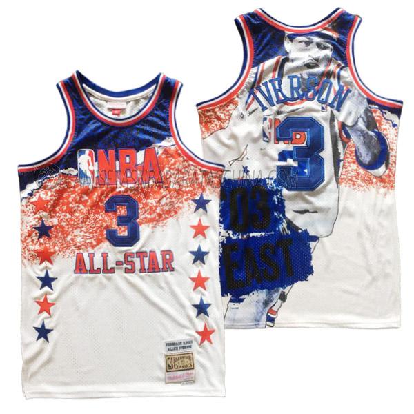 camiseta allen iverson all star de 3 hombre 23210b47 2003 blanco