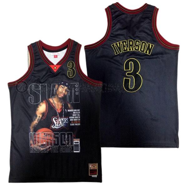 camiseta allen iverson philadelphia 76ers de 3 hombre 23210b46 negro