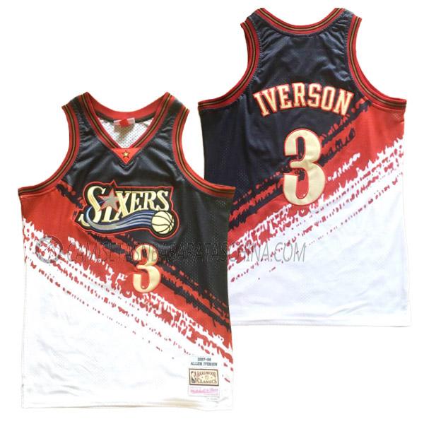 camiseta allen iverson philadelphia 76ers de 3 hombre 23210b48 blanco