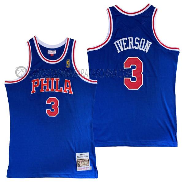 camiseta allen iverson philadelphia 76ers de 3 hombre 23210b52 azul