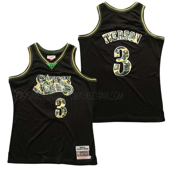 camiseta allen iverson philadelphia 76ers de 3 hombre 23210b58 negro