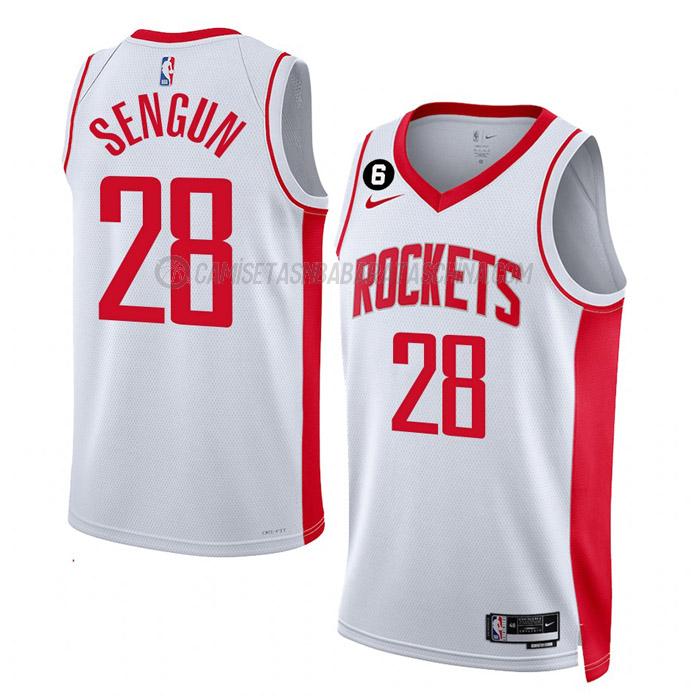 camiseta alperen sengun houston rockets de 28 hombre association edition 2023 blanco