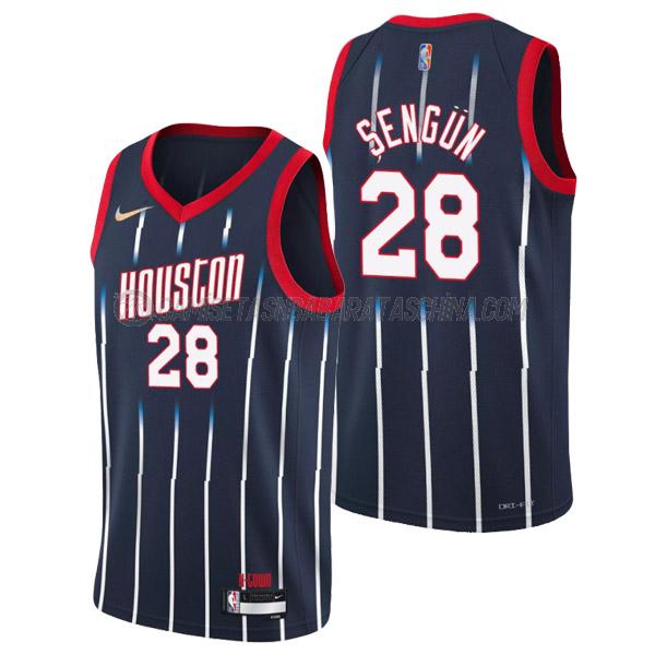 camiseta alperen sengun houston rockets de 28 hombre city edition 2022 azul