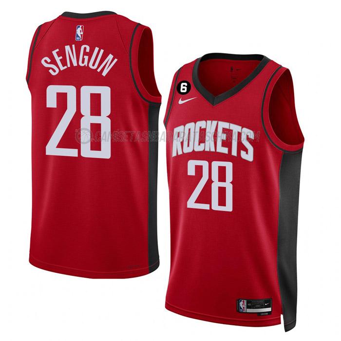 camiseta alperen sengun houston rockets de 28 hombre icon edition 2023 rojo