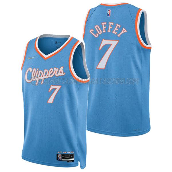 camiseta amir coffey los angeles clippers de 7 hombre city edition 2022 azul