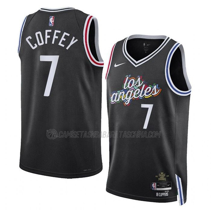 camiseta amir coffey los angeles clippers de 7 hombre city edition 2023 negro