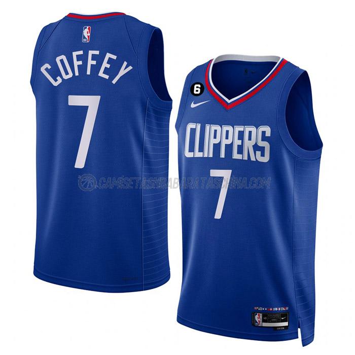 camiseta amir coffey los angeles clippers de 7 hombre icon edition 2023 azul