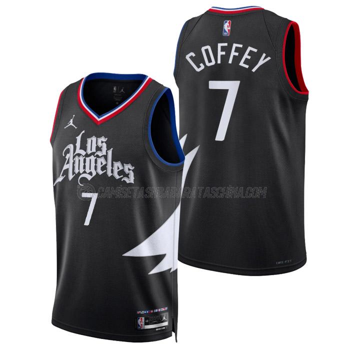 camiseta amir coffey los angeles clippers de 7 hombre statement edition 2023 negro