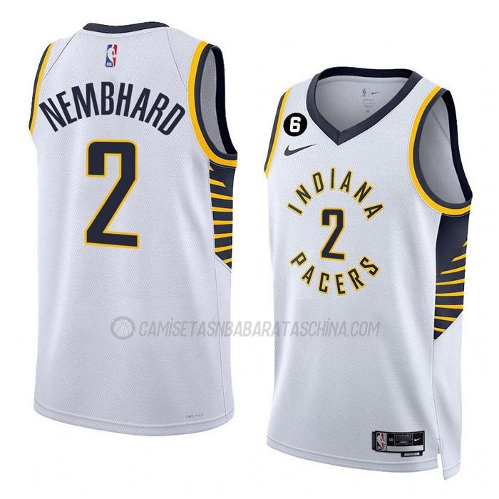 camiseta andrew nembhard indiana pacers de 2 hombre association edition 2023 blanco