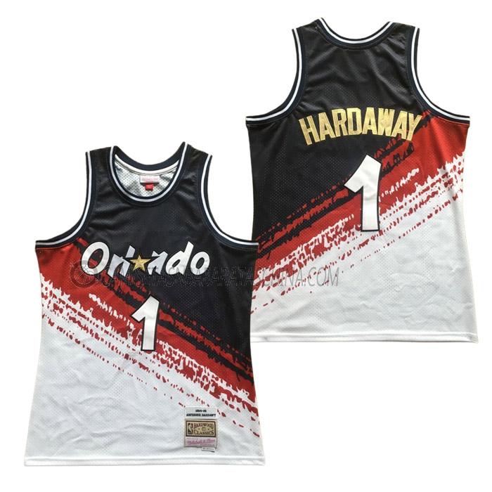 camiseta anfernee hardaway orlando magic de 1 hombre retro rojo blanco