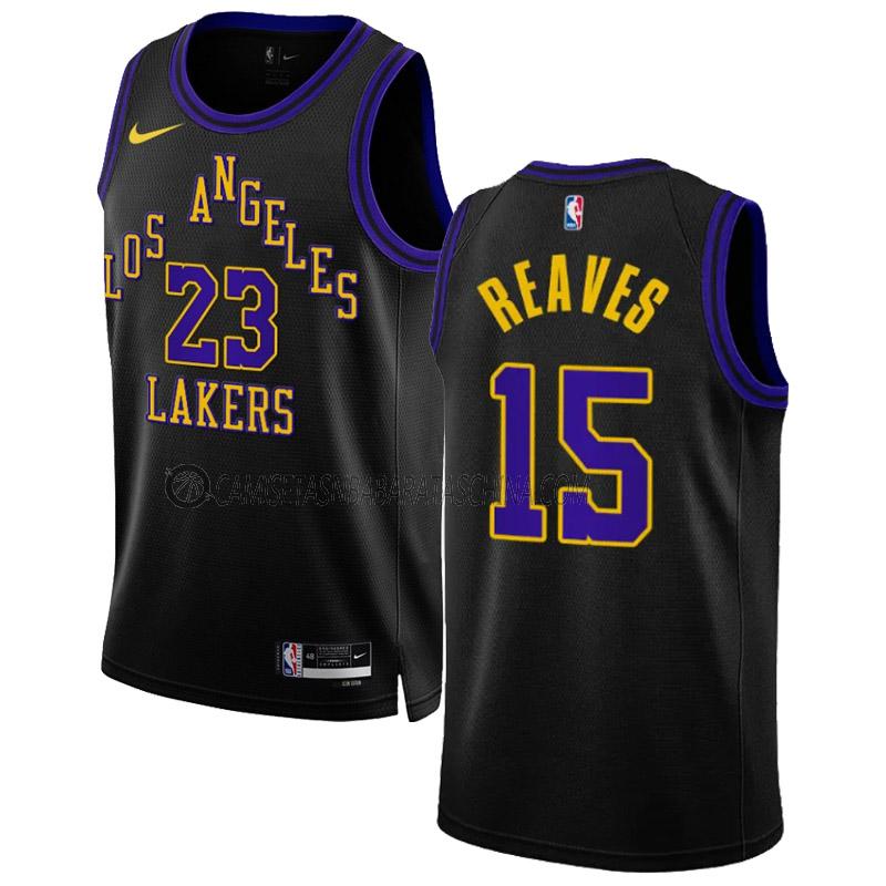 camiseta austin reaves los angeles lakers de 15 hombre city edition 2023-24 negro