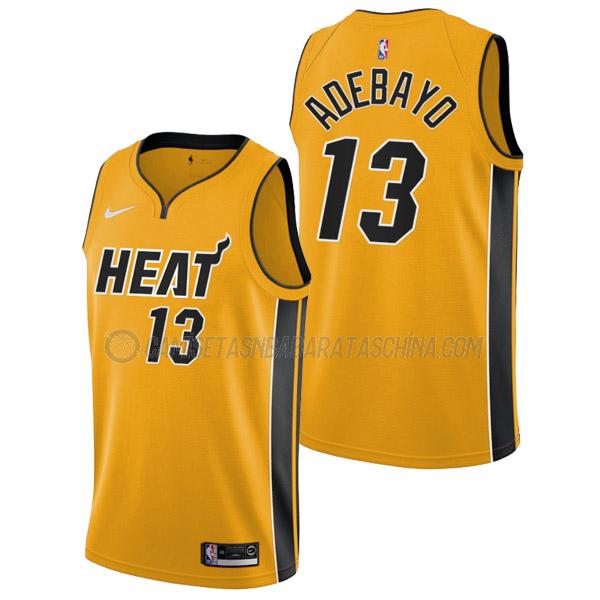 camiseta bam adebayo miami heat de 13 hombre earned edition 2022 amarillo