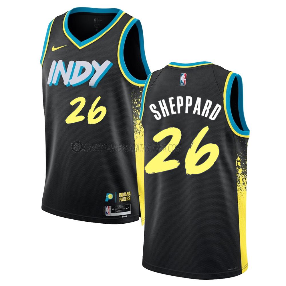 camiseta ben sheppard indiana pacers de 26 hombre city edition 2023-24 negro