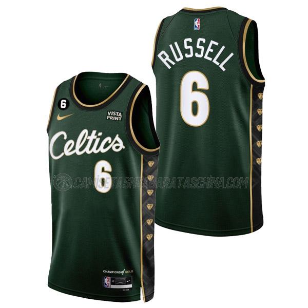 camiseta bill russell boston celtics de 6 hombre city edition 2023 verde