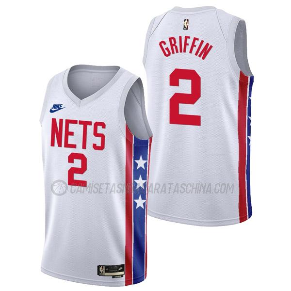 camiseta blake griffin brooklyn nets de 2 hombre classic edition 2023 blanco