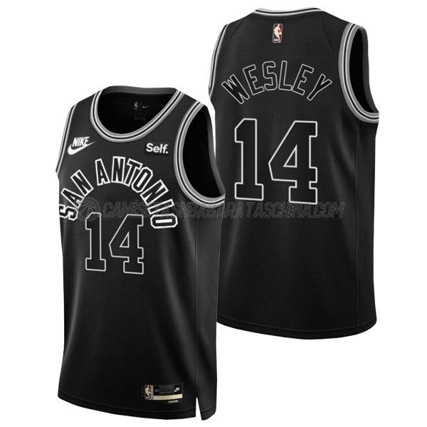 camiseta blake wesley san antonio spurs de 14 hombre classic edition 2023 negro