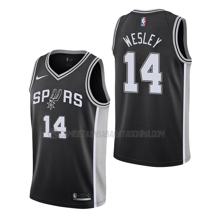 camiseta blake wesley san antonio spurs de 14 hombre icon edition 2023 negro