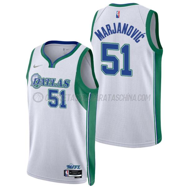 camiseta boban marjanovic dallas mavericks de 51 hombre city edition 2022 blanco