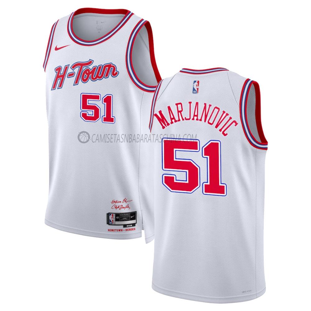 camiseta boban marjanovic houston rockets de 51 hombre city edition 2023-24 bianco