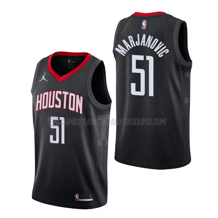 camiseta boban marjanovic houston rockets de 51 hombre statement edition 2023 negro