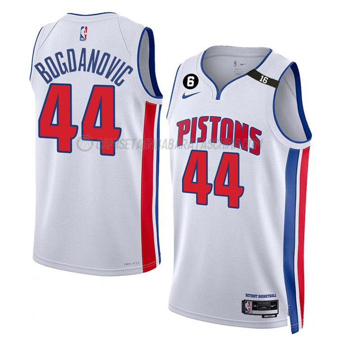 camiseta bojan bogdanovic detroit pistons de 44 hombre association edition 2023 blanco