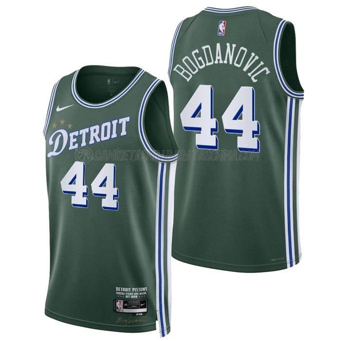 camiseta bojan bogdanovic detroit pistons de 44 hombre city edition 2023 verde