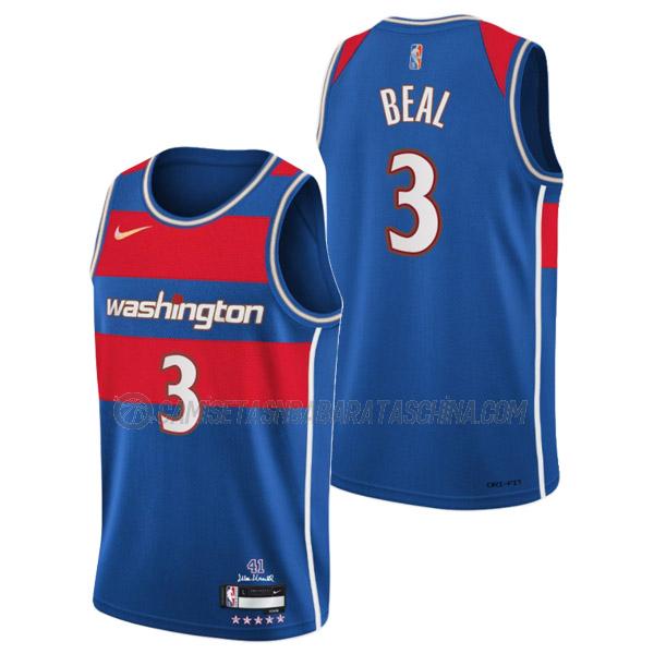 camiseta bradley beal washington wizards de 3 hombre city edition 2022 azul