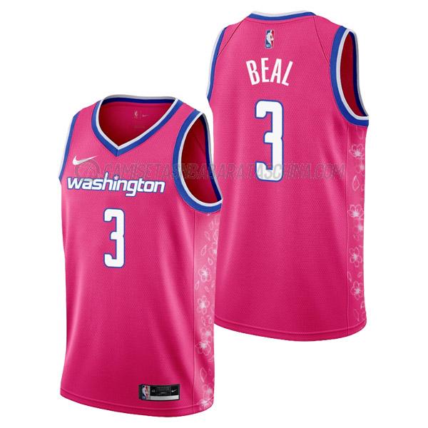 camiseta bradley beal washington wizards de 3 hombre city edition 2023 rosa