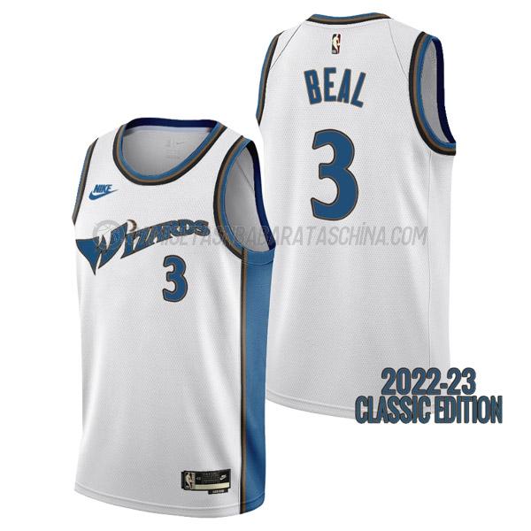 camiseta bradley beal washington wizards de 3 hombre classic edition 2023 blanco