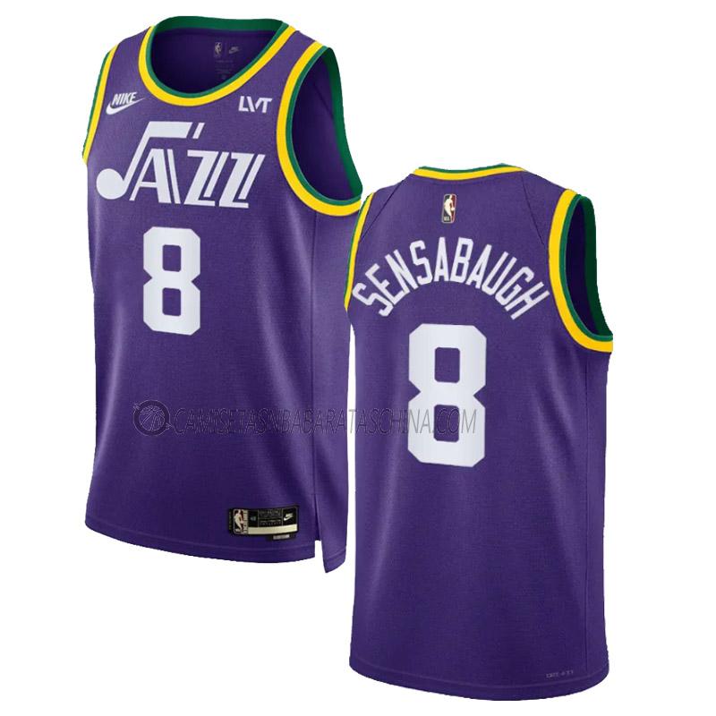 camiseta brice sensabaugh utah jazz de 8 hombre classic edition 2023-24 púrpura