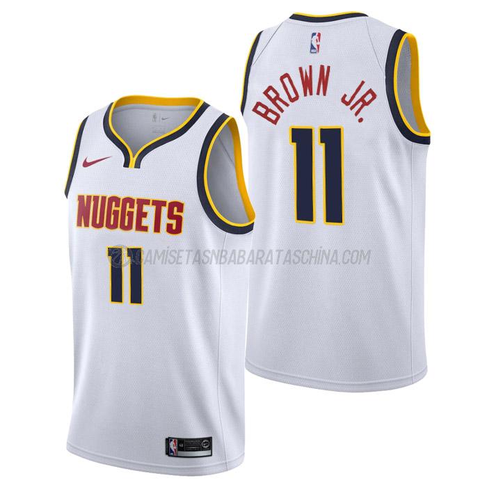 camiseta bruce brown jr denver nuggets de 11 hombre association edition 2023 blanco