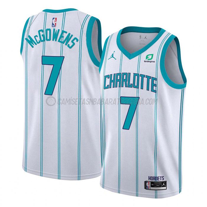 camiseta bryce mcgowens charlotte hornets de 7 hombre association edition 2023 blanco