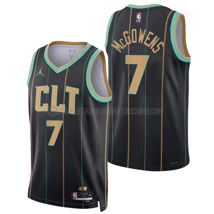 camiseta bryce mcgowens charlotte hornets de 7 hombre city edition 2023 negro