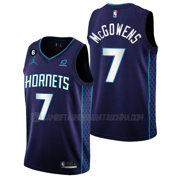 camiseta bryce mcgowens charlotte hornets de 7 hombre statement edition 2023 púrpura