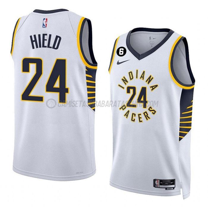 camiseta buddy hield indiana pacers de 24 hombre association edition 2023 blanco