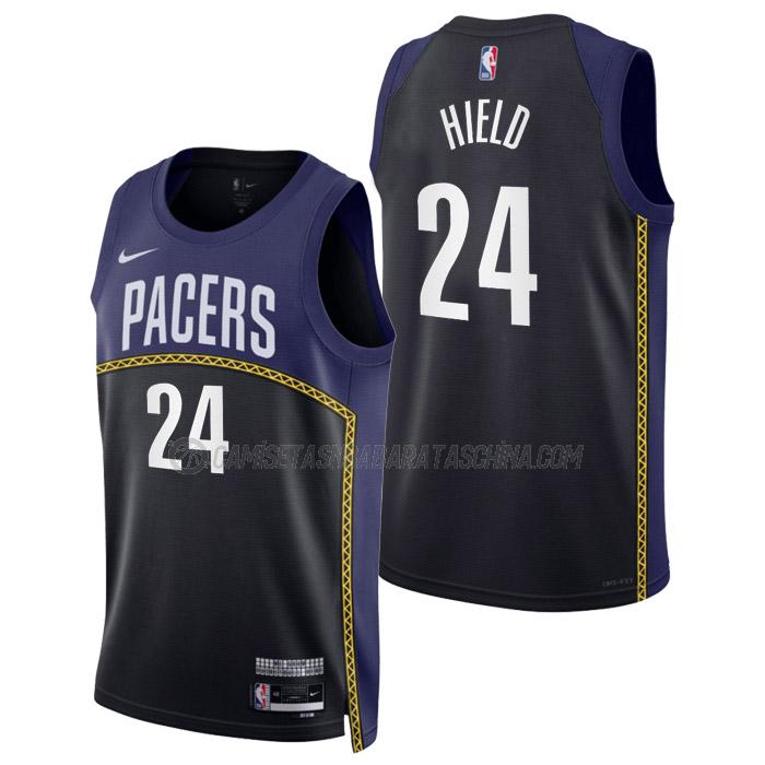 camiseta buddy hield indiana pacers de 24 hombre city edition 2023 negro