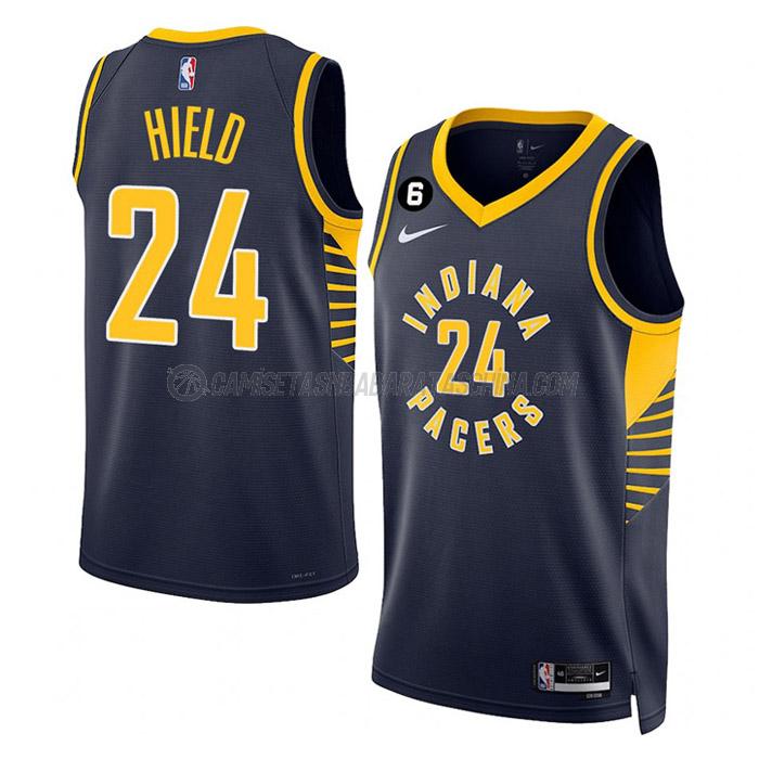 camiseta buddy hield indiana pacers de 24 hombre icon edition 2023 azul marino