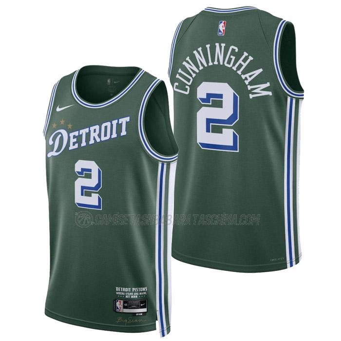 camiseta cade cunningham detroit pistons de 2 hombre city edition 2023 verde