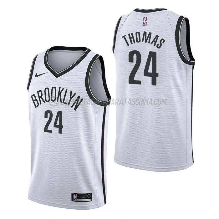 camiseta cam thomas brooklyn nets de 24 hombre association edition 2023 blanco