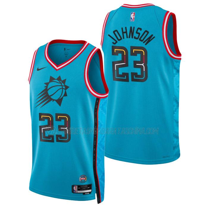 camiseta cameron johnson phoenix suns de 23 hombre city edition 2023 verde azulado